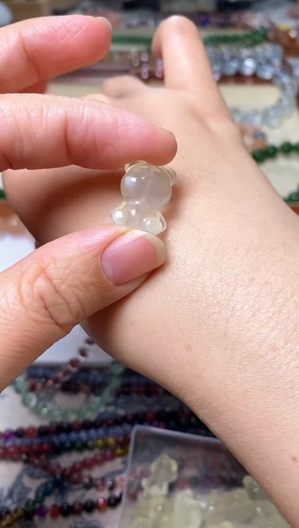 未镶嵌手链水晶黄水晶小熊多样性发货发其一
