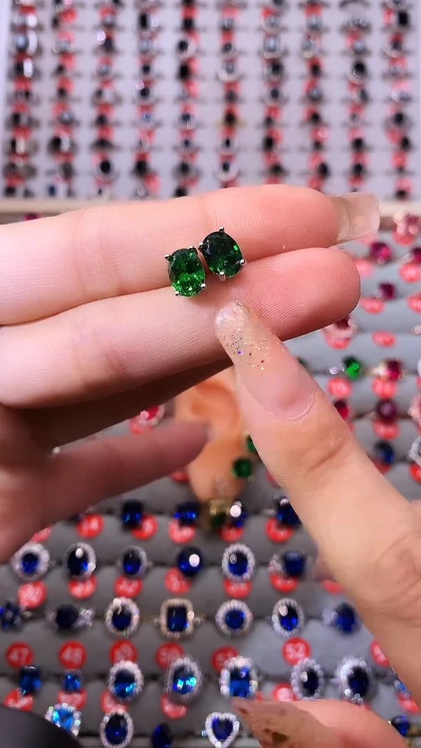 【闪购商品】透辉石戒指银S925镶嵌1111111