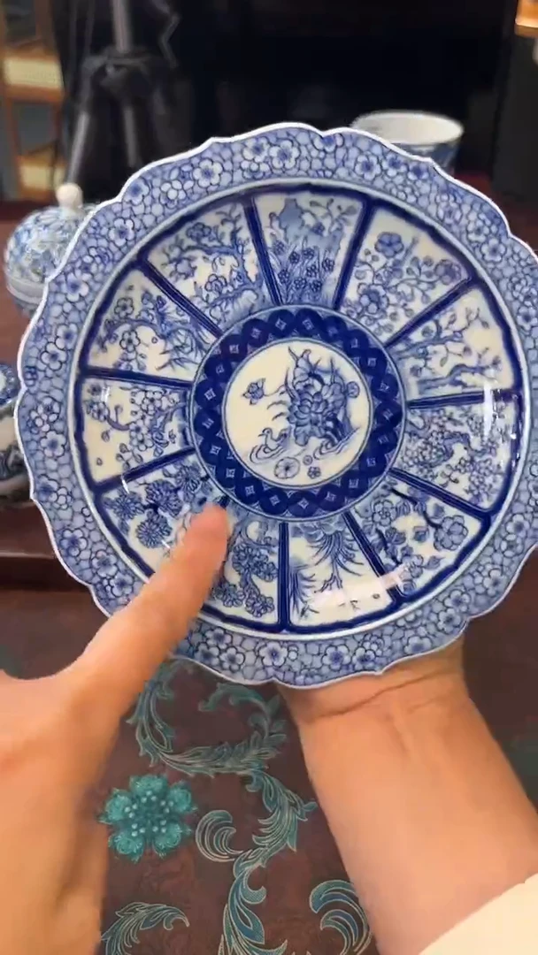 镹曰雅器手工手绘青花