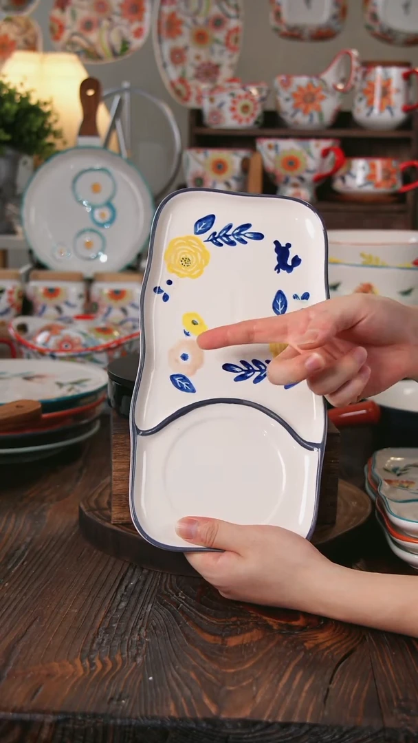 碗四季早餐手柄碗早餐碟早餐盘