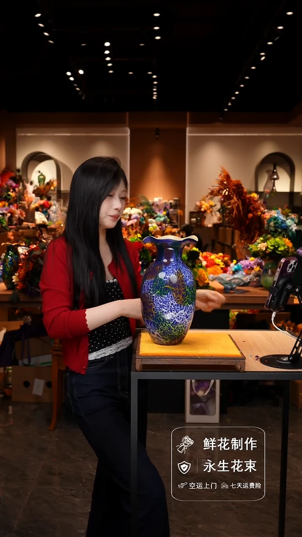 琉璃手工艺品手工花器花束空运包邮送货上门-以图片为准