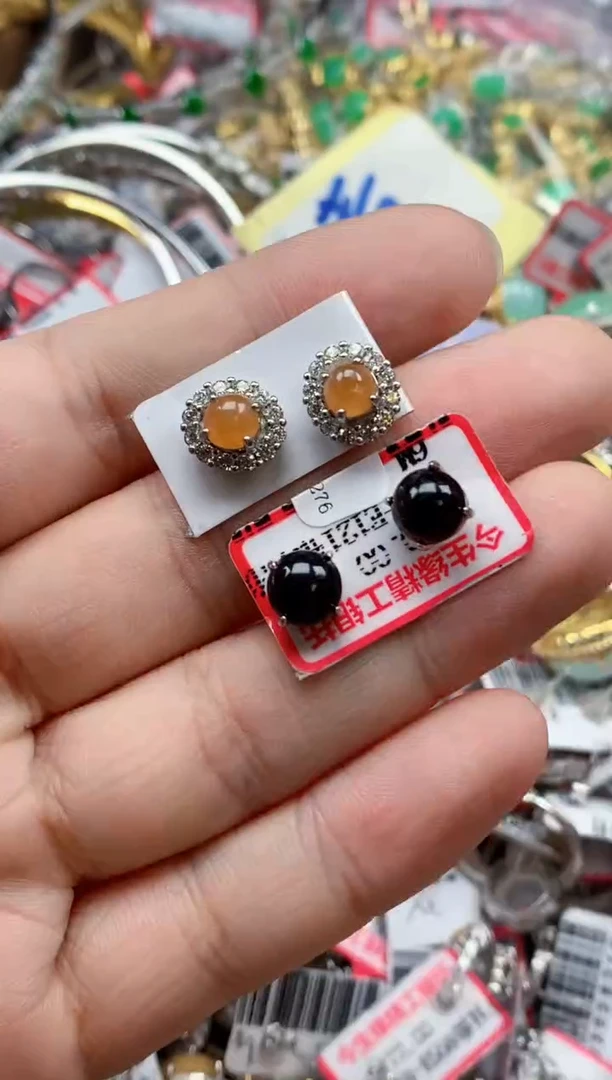 银S925镶嵌戒指翡翠天然A货缅甸翡翠