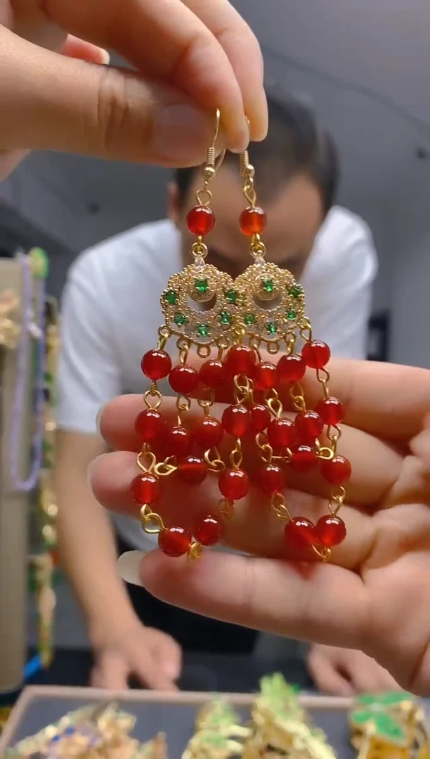 【闪购商品】玛瑙/玉髓耳饰合金037玛瑙耳饰