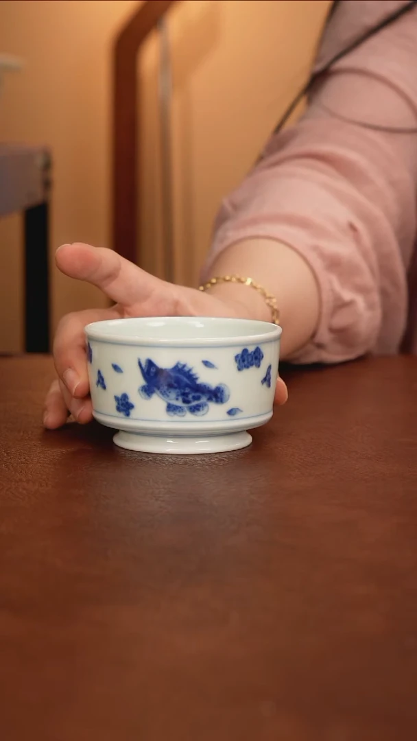 景德镇瓷器，青花瓷手绘茶具~