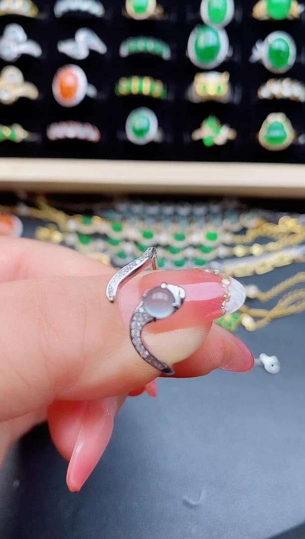 【闪购商品】翡翠戒指银S925镶嵌1211212