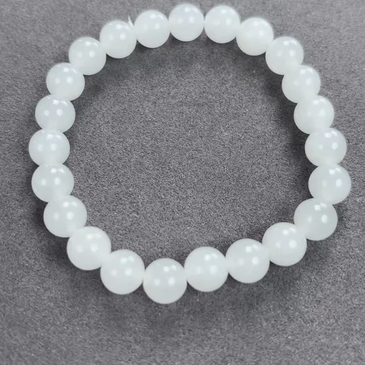 和田玉未镶嵌颈饰白玉手串卡8 多样性发一