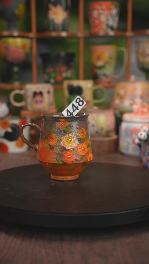 紫砂油画釉下彩手绘448