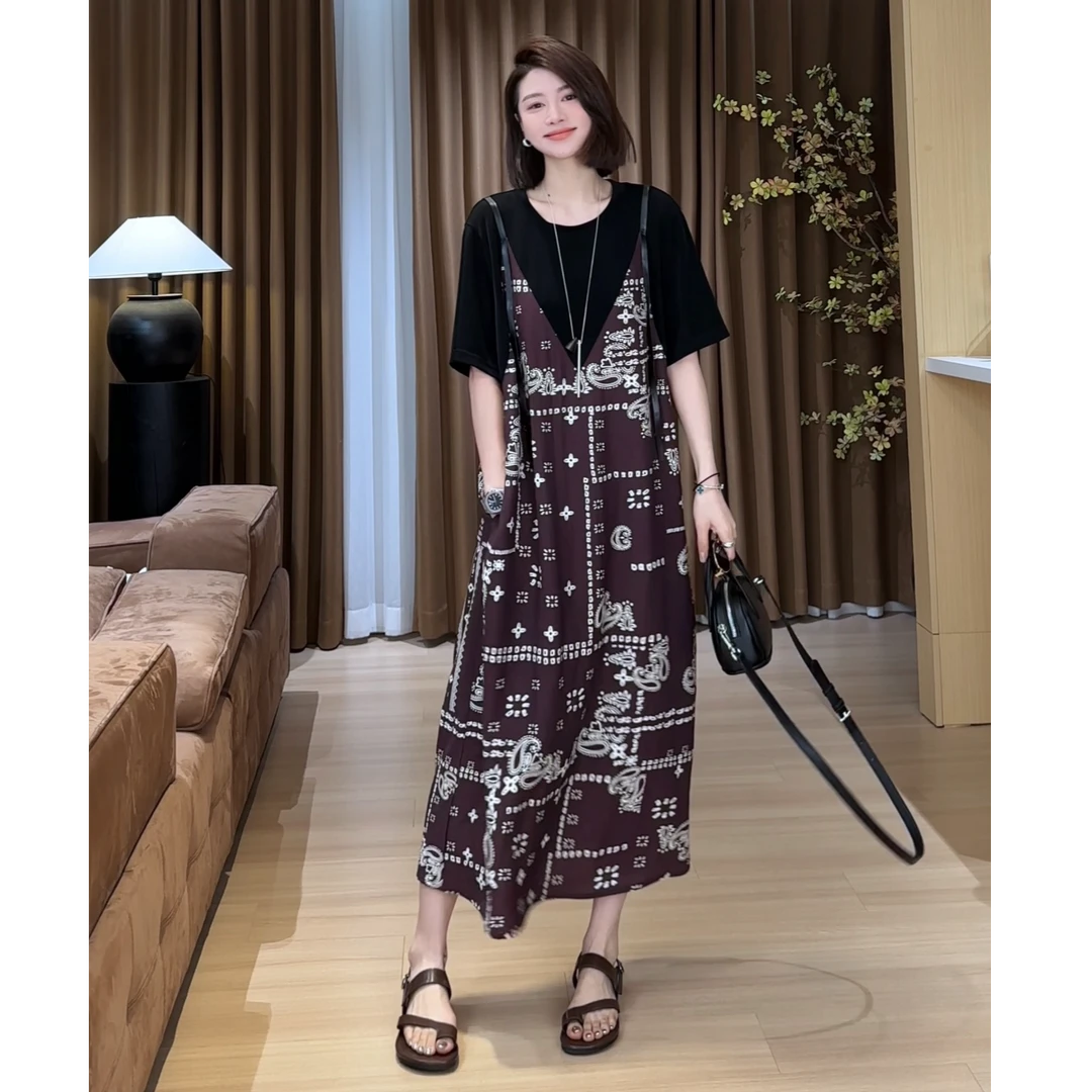 YYOUHAN 2025夏季【慕夏几何】极简风显瘦百搭一体连衣裙 2505C2955