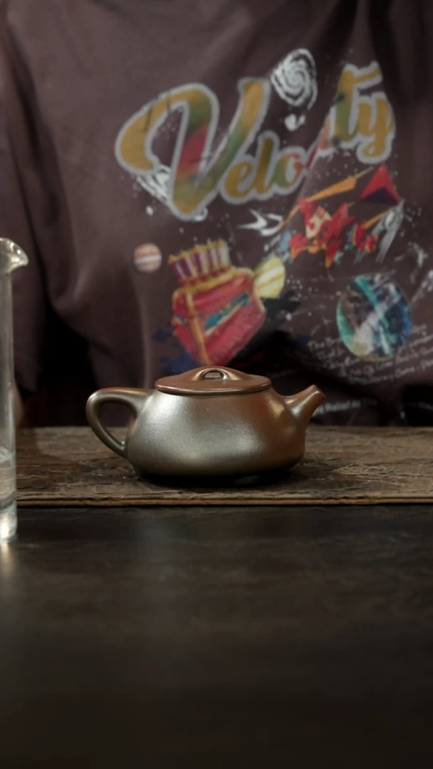 茶壶紫砂柴烧底槽青满瓢200cc