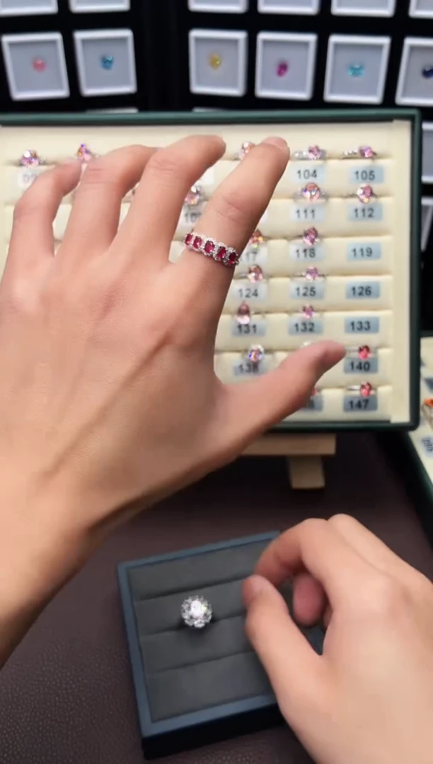 银S925镶嵌戒指红宝石0001