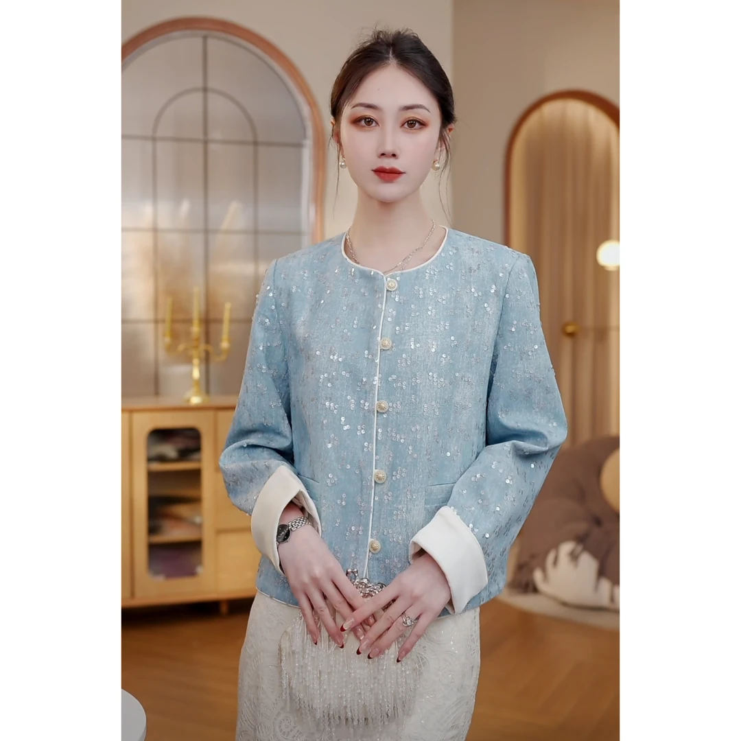 【CICI&GERTCOREL】春日絮语春季常规气质设计师短外套WG251W1020