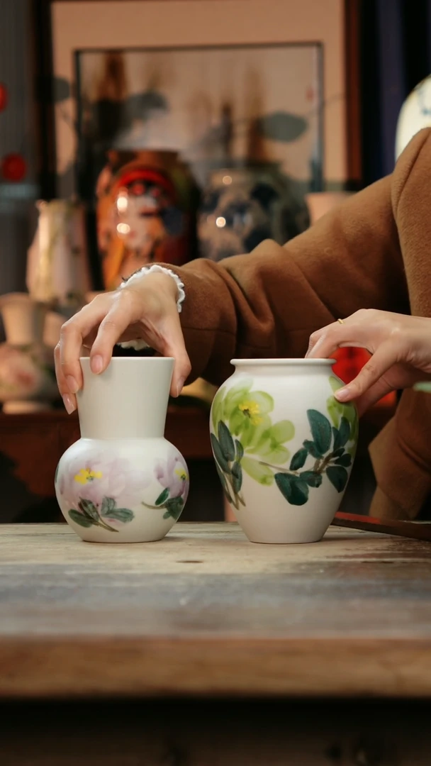 【闪购商品】瓷片景德镇纯手工釉下彩精品花瓶
