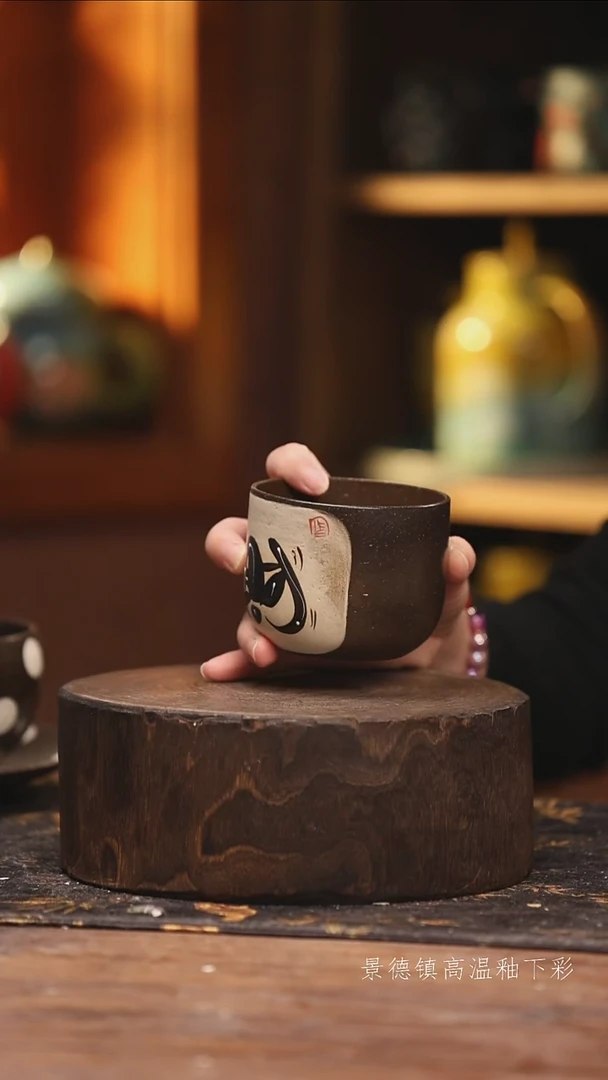 陶瓷景德镇高温釉下手绘陶瓷@L058@