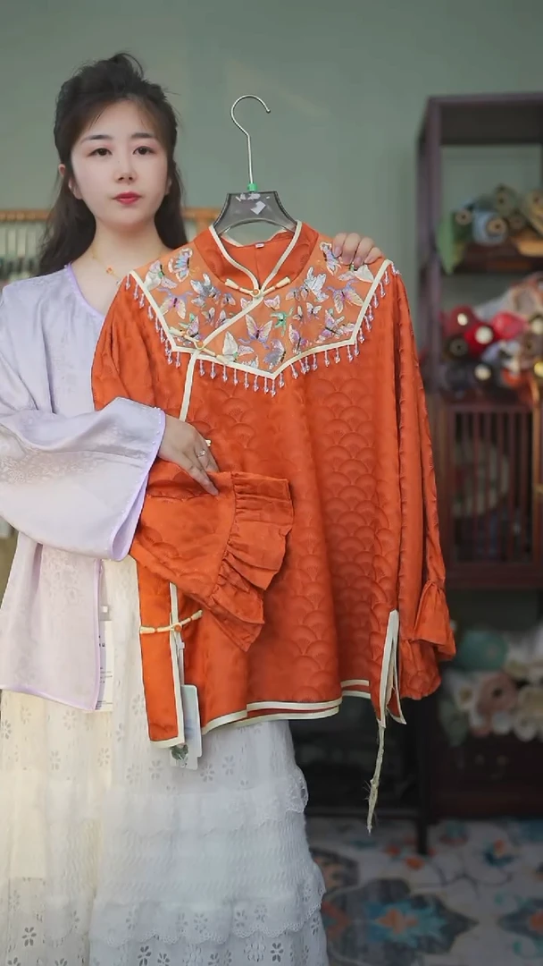 刺绣XL码140斤内百搭款上衣单层