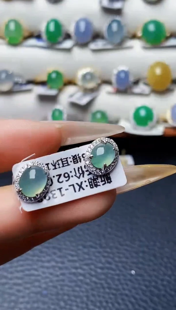 银S925镶嵌戒指翡翠1043