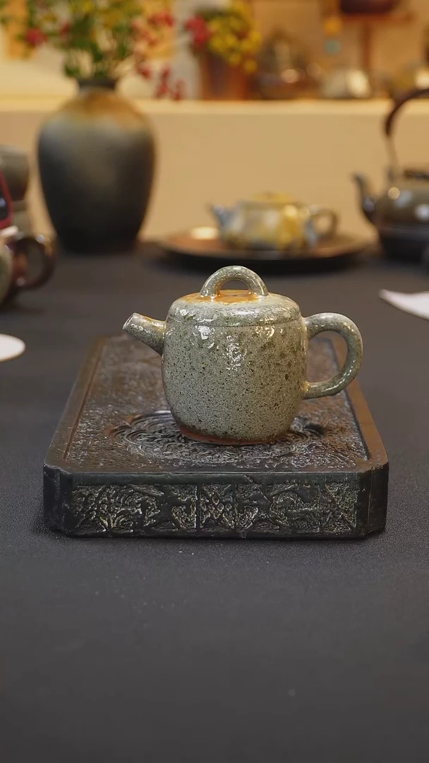 茶壶紫砂纯自然柴烧