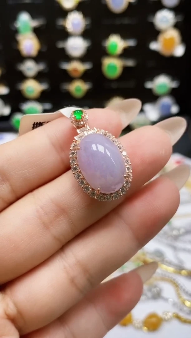 银S925镶嵌戒指翡翠0293