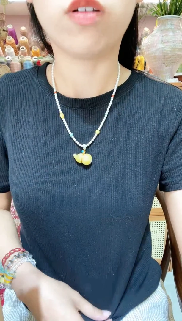 未镶嵌项链蜜蜡九***️天然蜜蜡葫芦吊坠