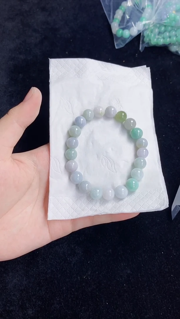 未镶嵌手串翡翠70天然缅甸翡翠A货一物一证