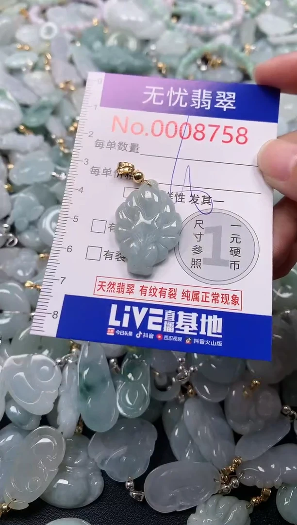 吊坠(不含链)未镶嵌翡翠8758