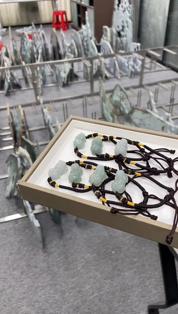 未镶嵌挂件翡翠25120105A貔貅手绳多样性发1件