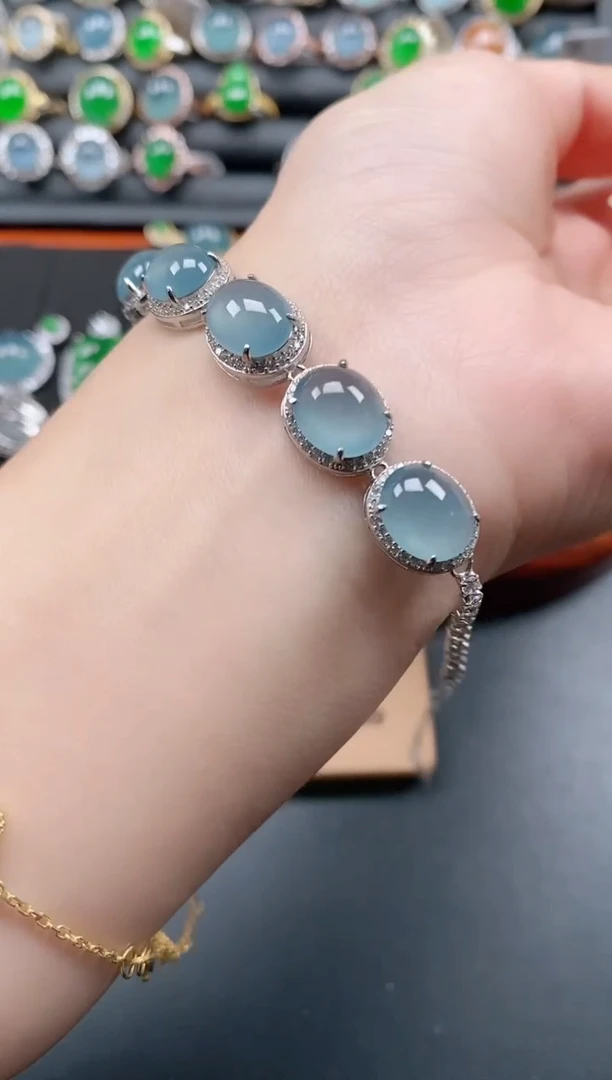 银S925镶嵌戒指翡翠1