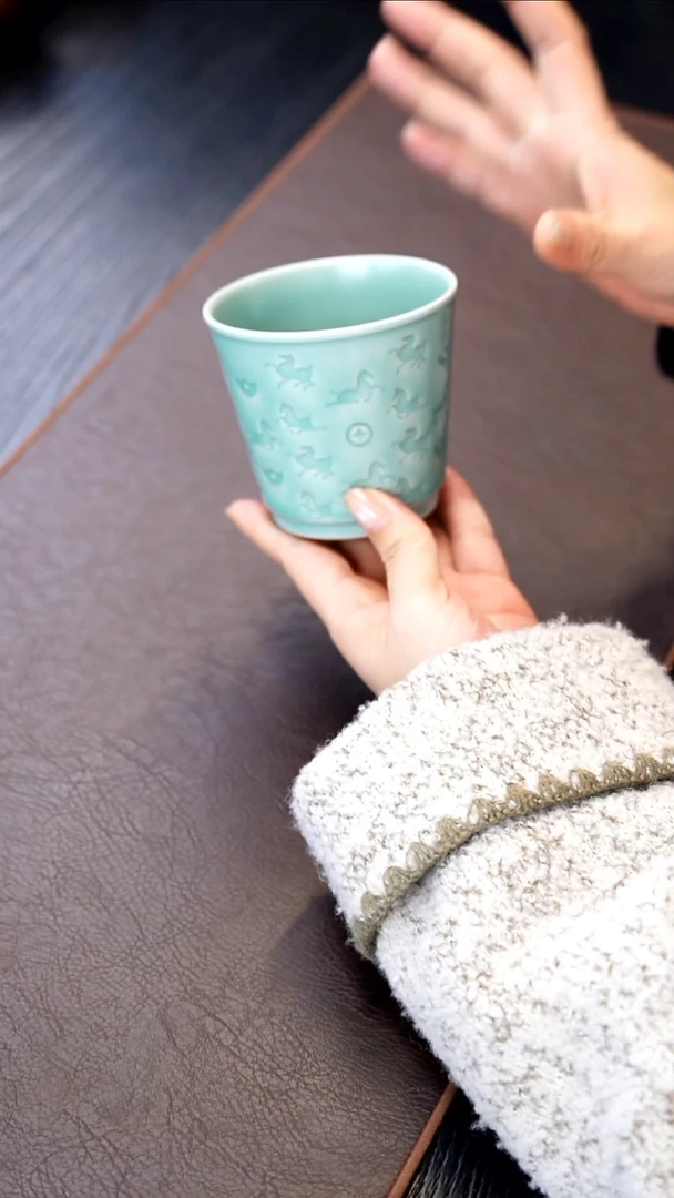 青瓷手工茶器包邮