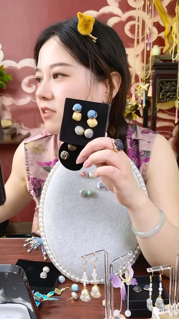 刺绣宋锦绒花002