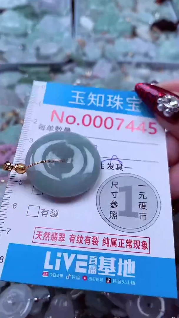 吊坠(不含链)未镶嵌翡翠7445