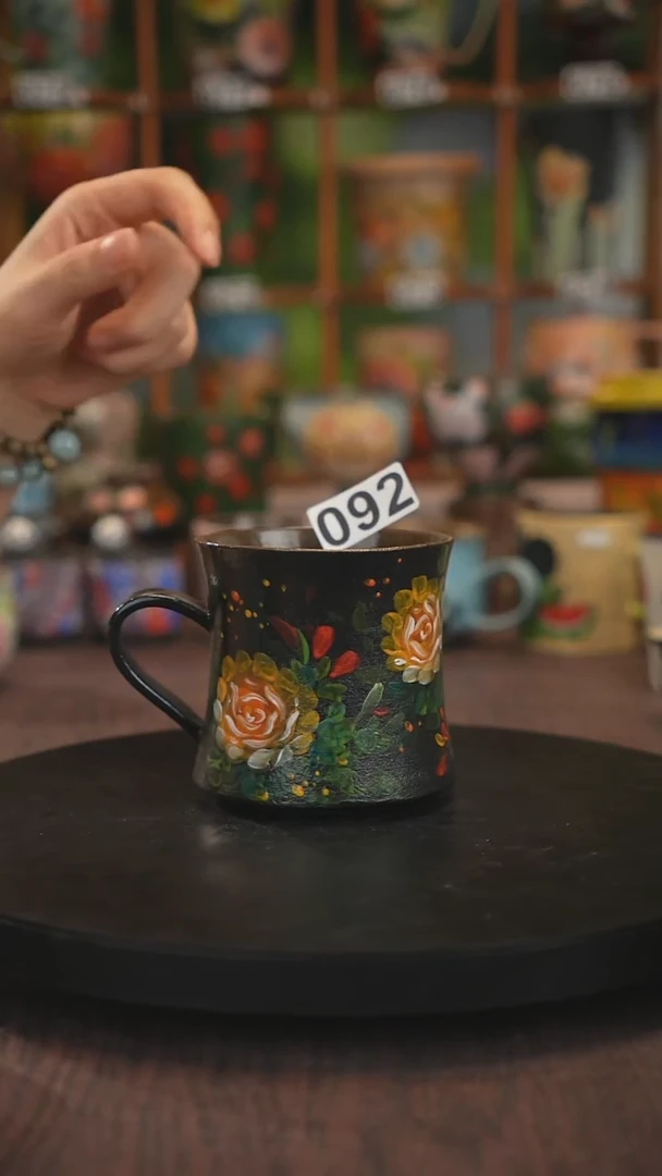 紫砂油画手绘釉下彩092