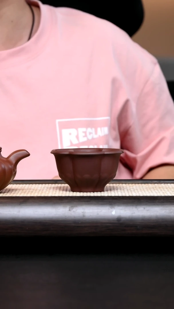 紫砂其他YZGT15787-袁门-静梅杯-紫泥120cc