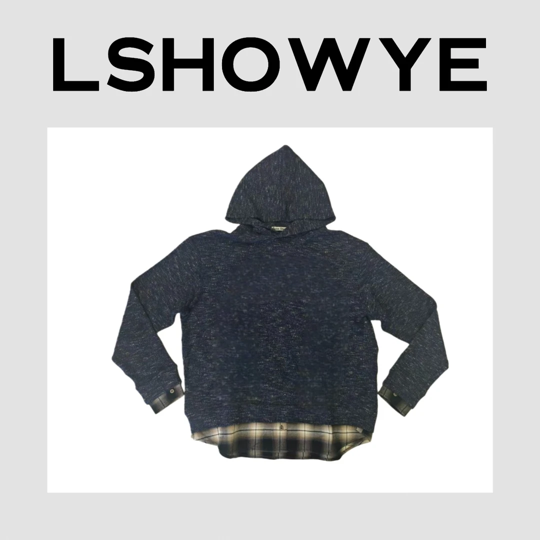 LSHOWYE｜针梭织拼接套头卫衣6XX341