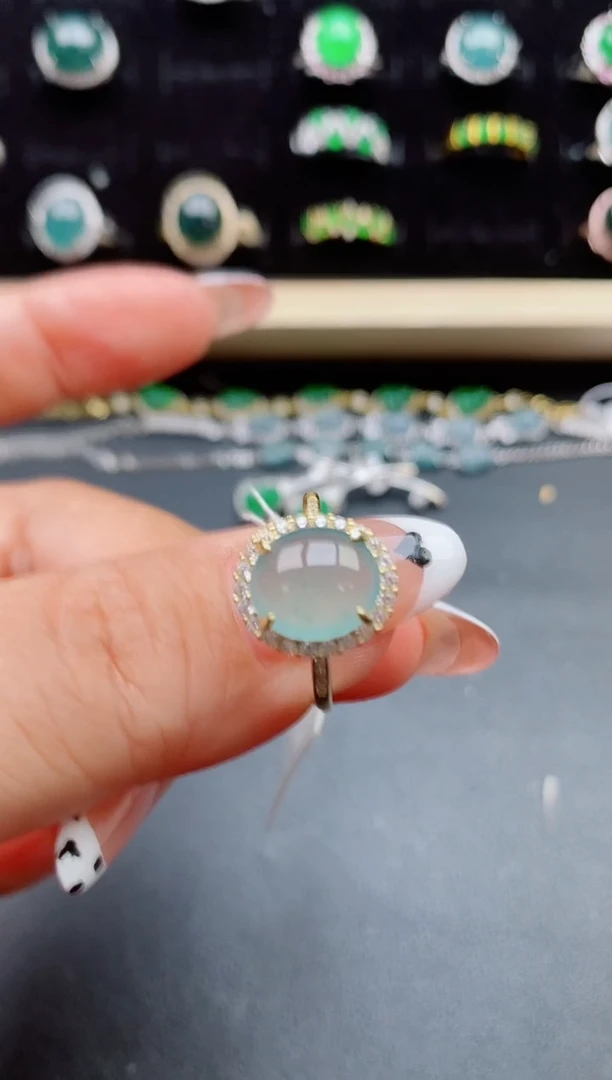 【闪购商品】翡翠戒指银S925镶嵌321321