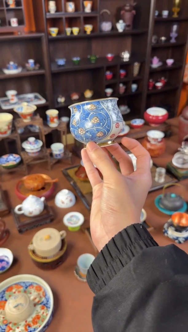 景德镇手绘布袋主人杯