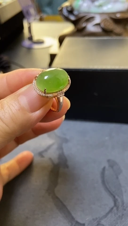 【闪购商品】翡翠颈饰银S925镶嵌戒指