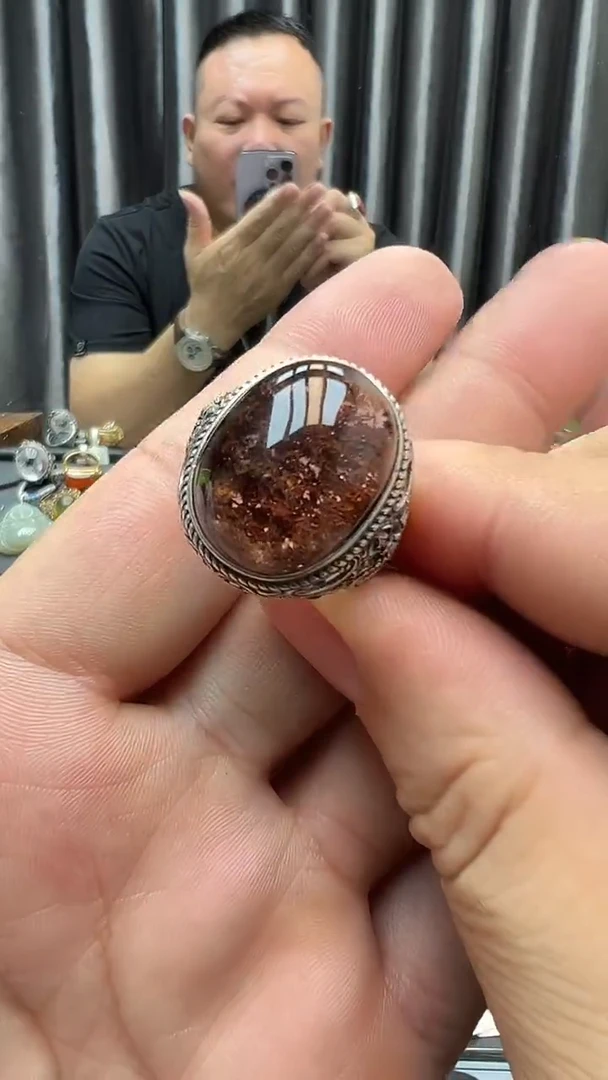 银S925镶嵌戒指水晶水晶戒指