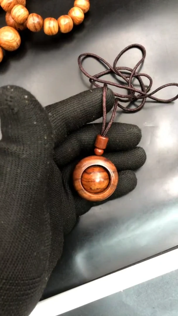 吊坠黄花梨/降香黄檀海黄野油转运珠吊坠