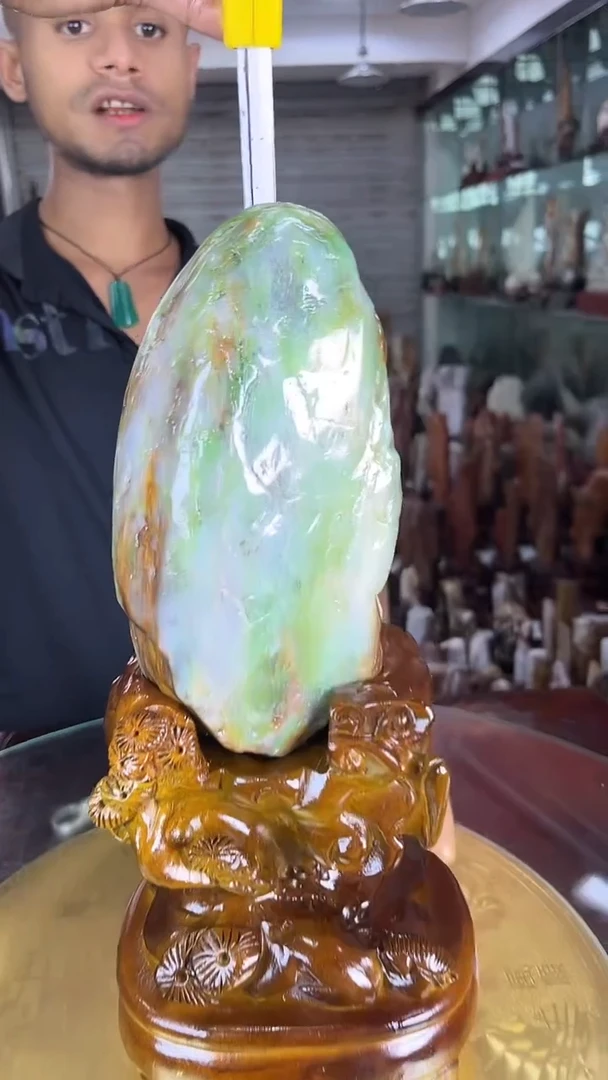 硅化玉珠宝奇石未镶嵌缅甸天然树化玉