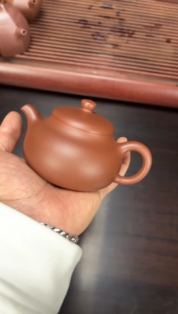 茶壶紫砂原矿老紫泥瑞韵180毫升