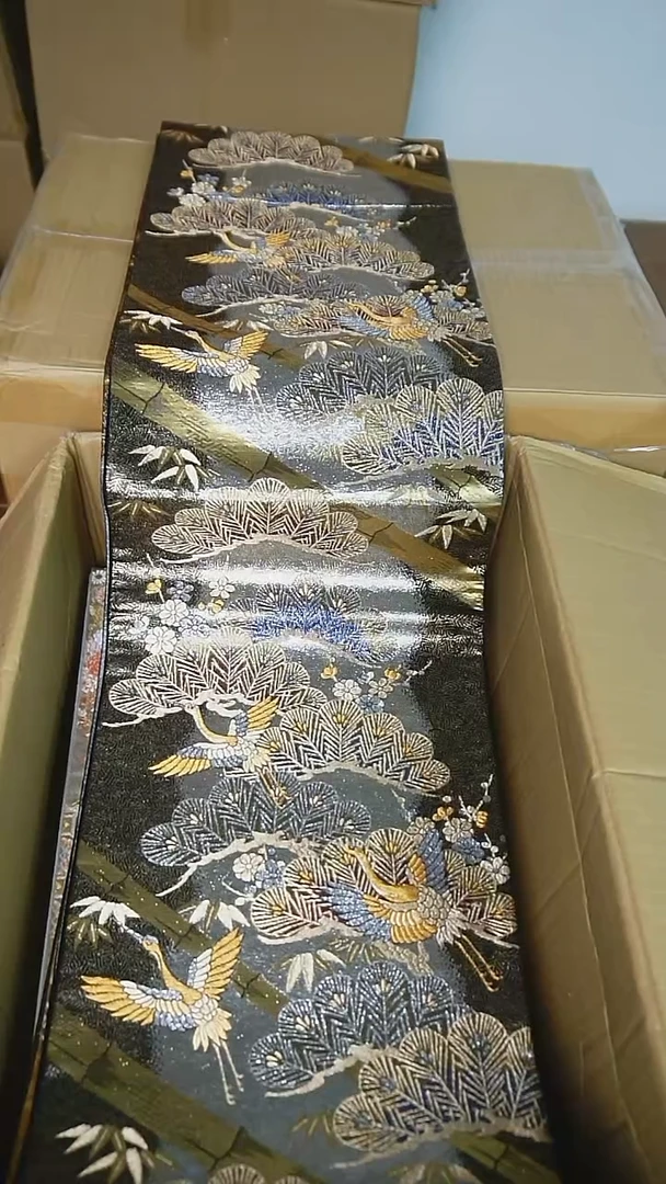 织绣33六通仙鹤松树竹梅
