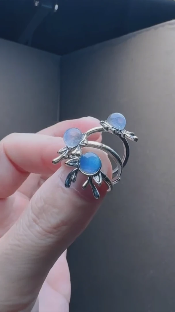 玛瑙/玉髓戒指合金督