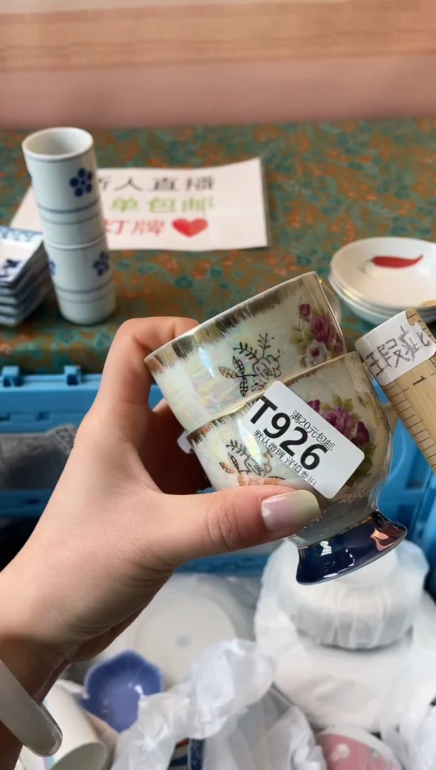 瓷片红**果瓷器瓷器T926