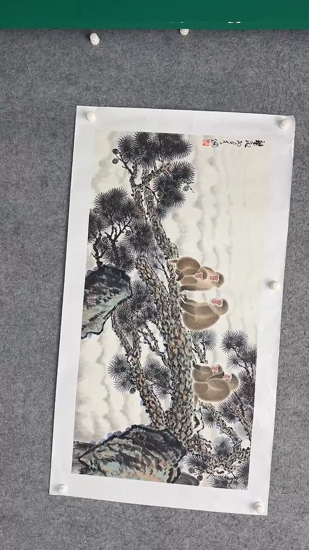国画李纲-8平尺-动物国画