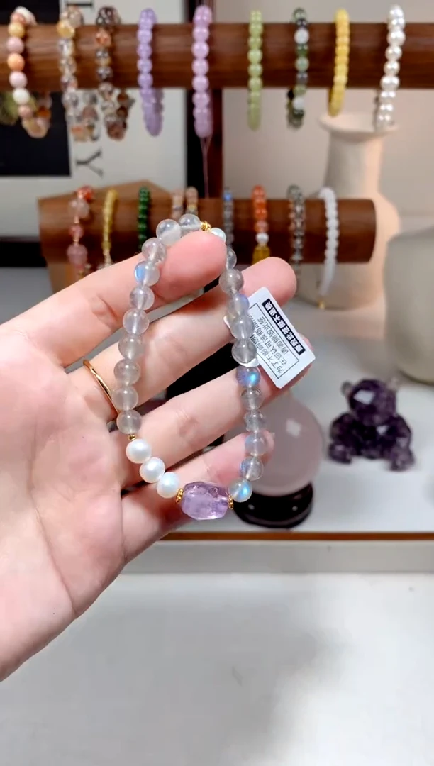 【闪购商品】水晶手串银S925镶嵌多样性发一