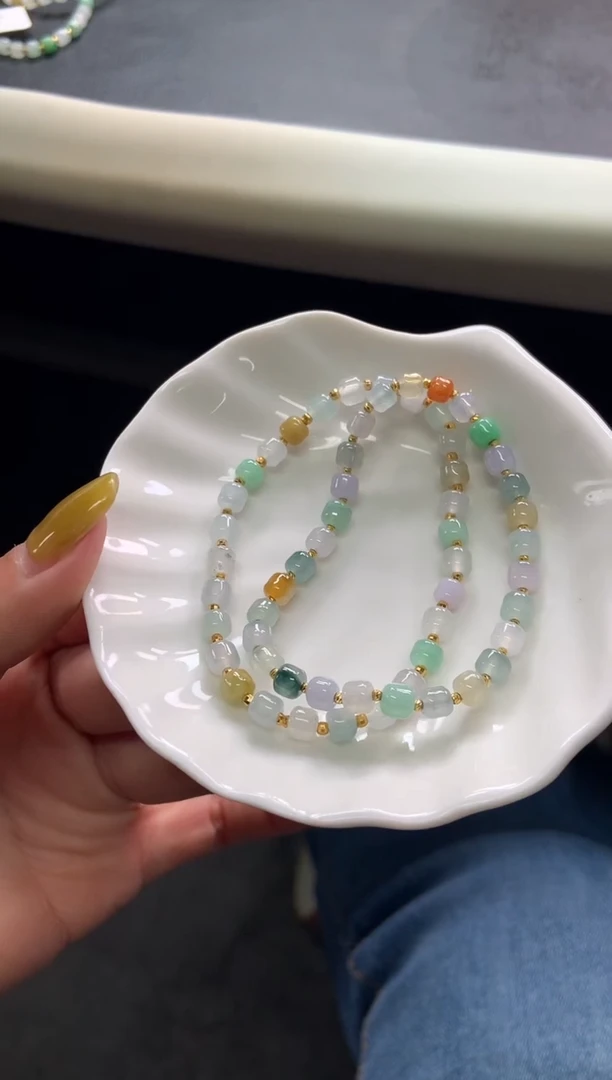 【闪购商品】翡翠手链银S925镶嵌40610「多样性发货一个」