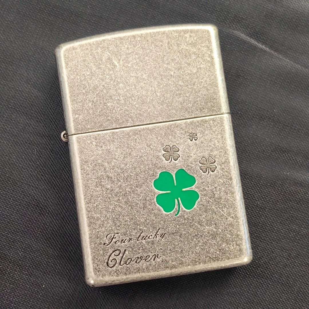 ZIPPO 打火机正品 ZP-古银四叶草 1464