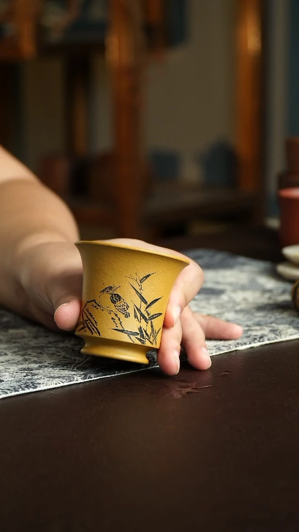 茶杯紫砂46号宜兴紫砂原矿作品