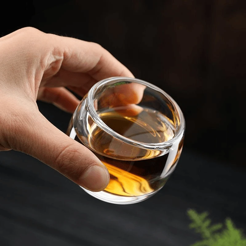 扳指水晶玻璃主人杯茶杯品茗杯单杯男士高档男士养生专用玻璃杯