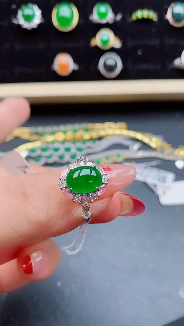 【闪购商品】翡翠戒指银S925镶嵌5080850