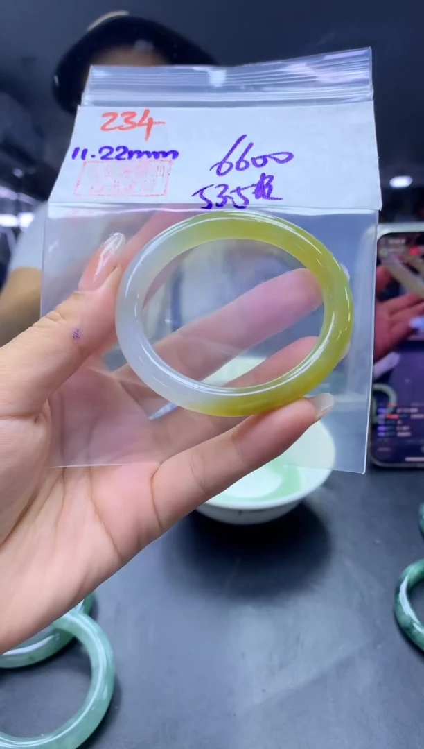 未镶嵌定制翡翠234手镯53.5贵+6600元+拍一发一